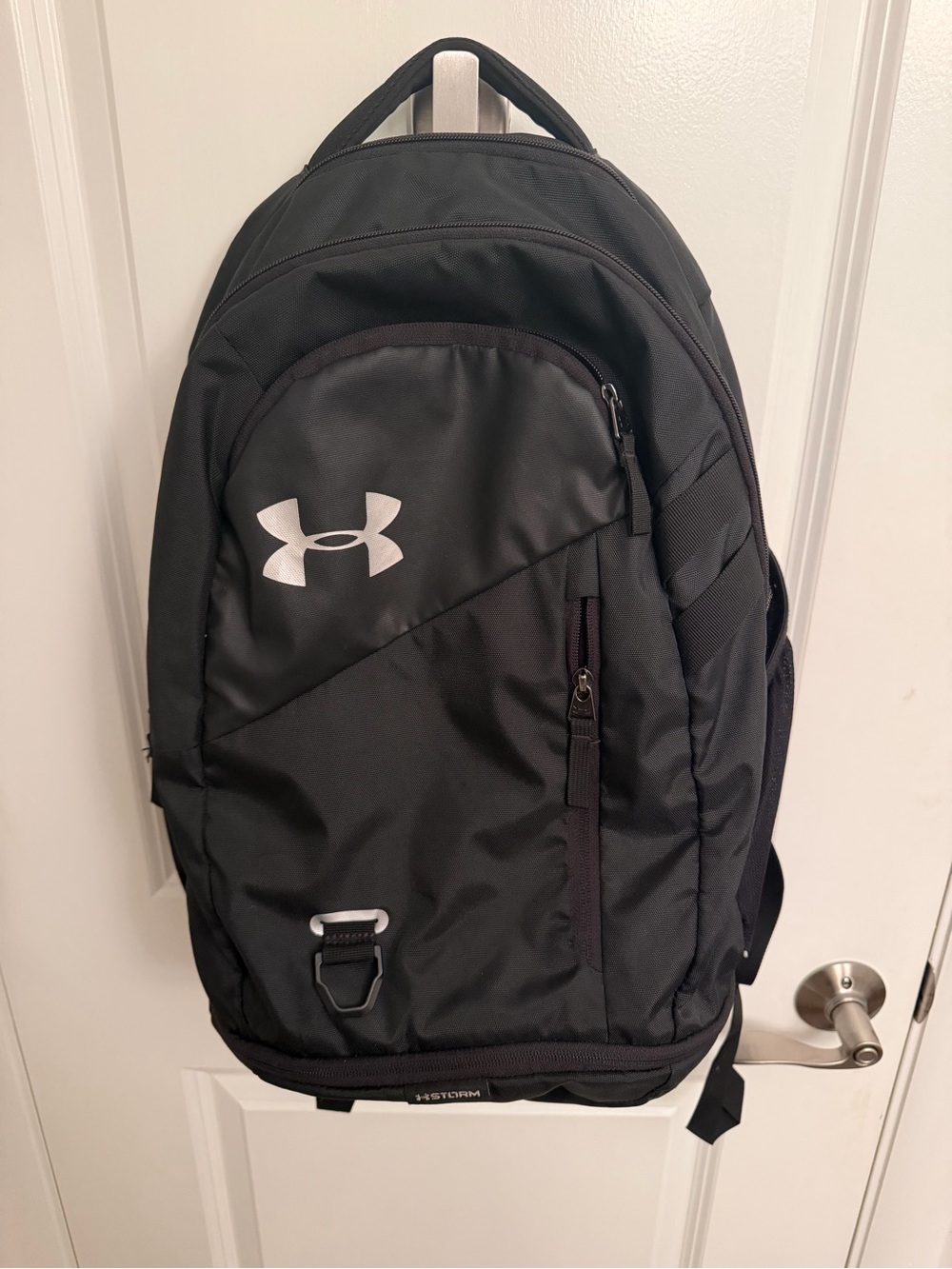 Under Armour Black Backpack with White Logo